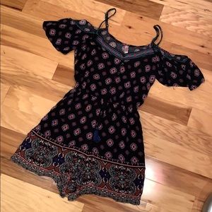 Cold Shoulder Patterned Romper